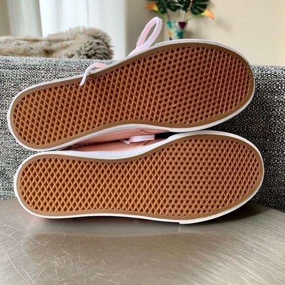 VANS Canvas Lace Up Sneakers skate Shoes hipster Women’s 7 pastel peach coral - Picture 8 of 8